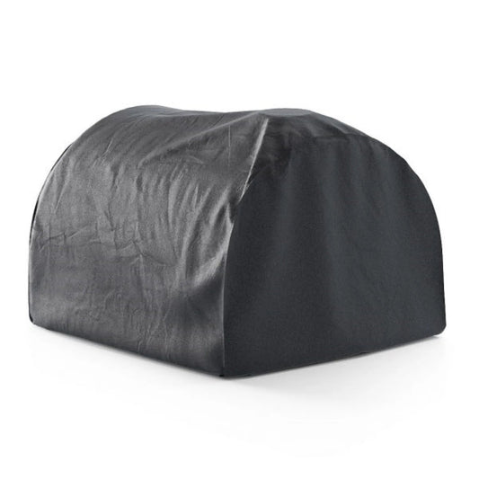 Black crinkled fabric car cover with a glossy finish for fontana cover mangiafuoco and riviera pizza ovens saf07