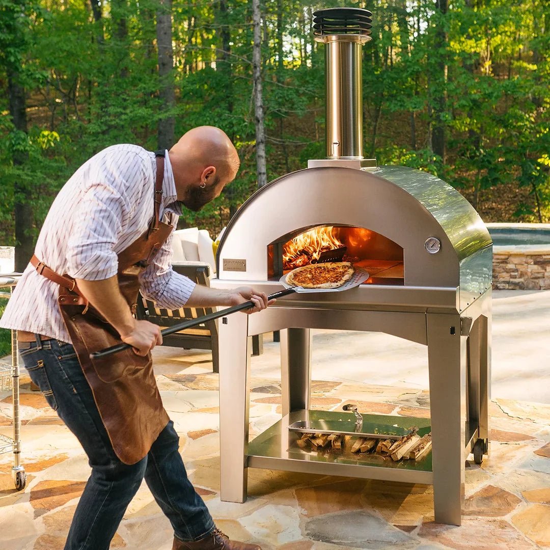 Fontana Mangiafuoco Anthracite Build In Wood Pizza Oven | PF - MNLASC - Wood Pizza Oven - PF - MNLASC - GardenHearth