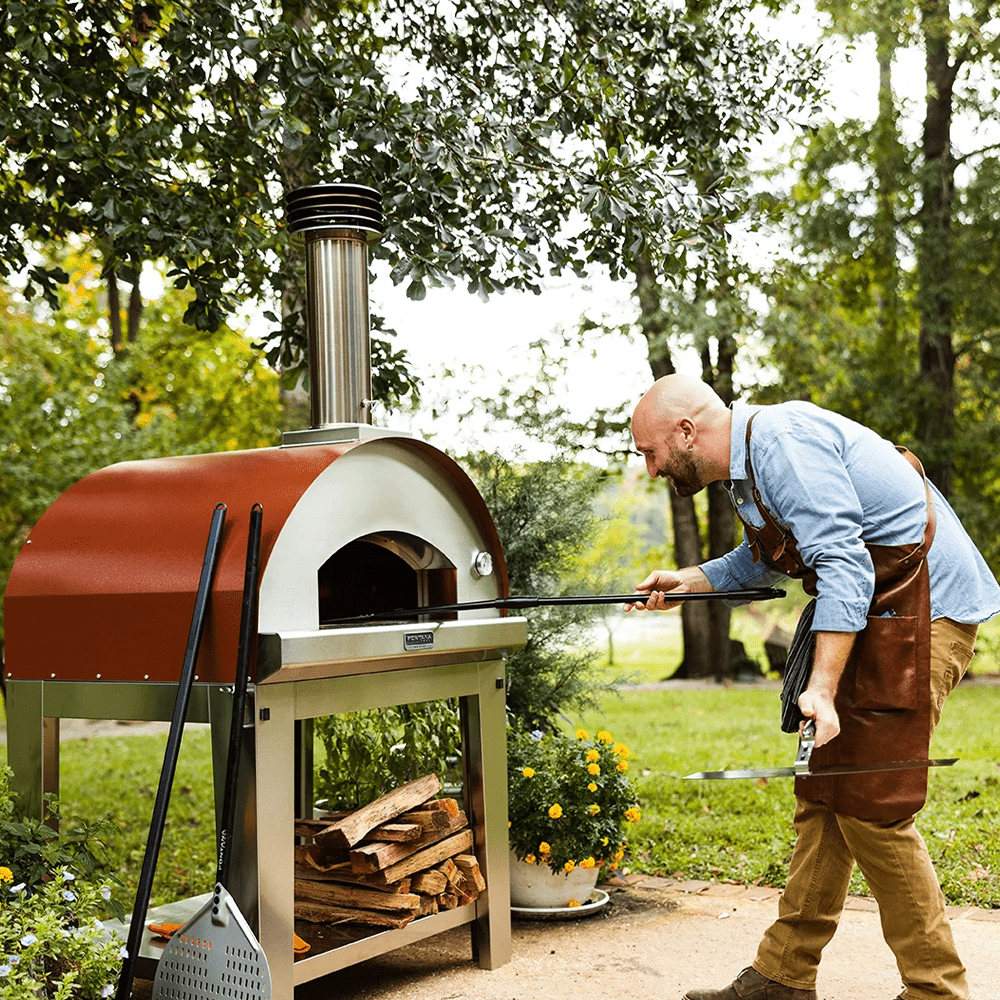 Fontana Mangiafuoco Anthracite Build In Wood Pizza Oven | PF - MNLASC - Wood Pizza Oven - PF - MNLASC - GardenHearth