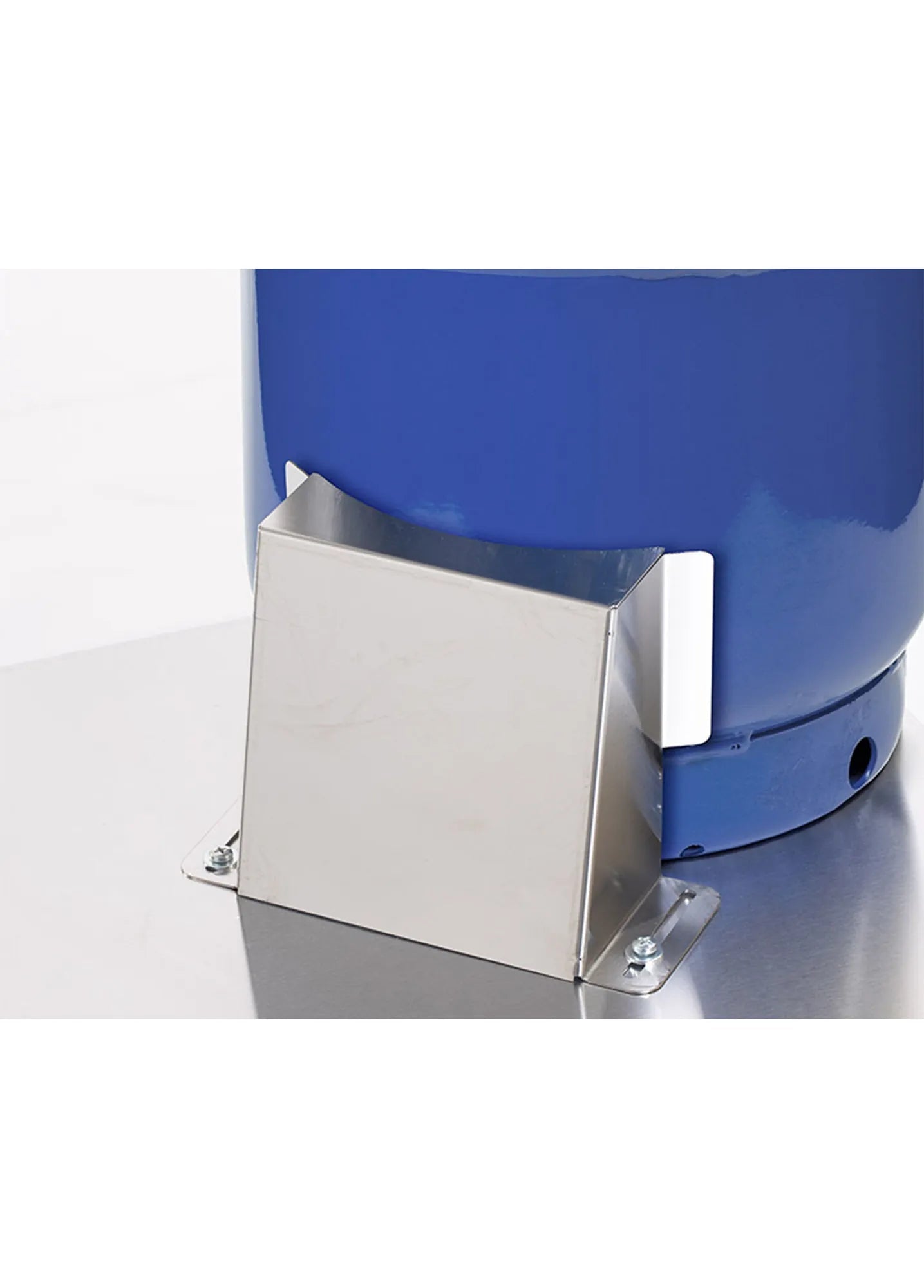 Stainless steel bracket with square flat design and two mounting plates for fontana mangiafuoco rosso pizza oven