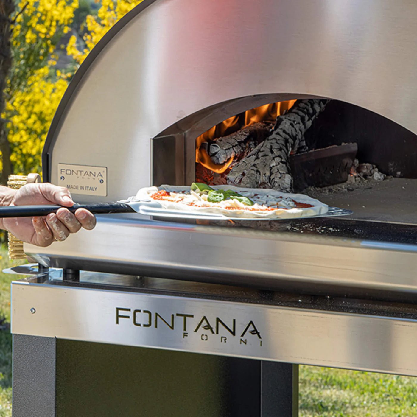 Fontana Mangiafuoco Stainless Steel Countertop Dual Fuel Pizza Oven | PF - MNGISC - Pizza Ovens - PF - MNGISC - GardenHearth