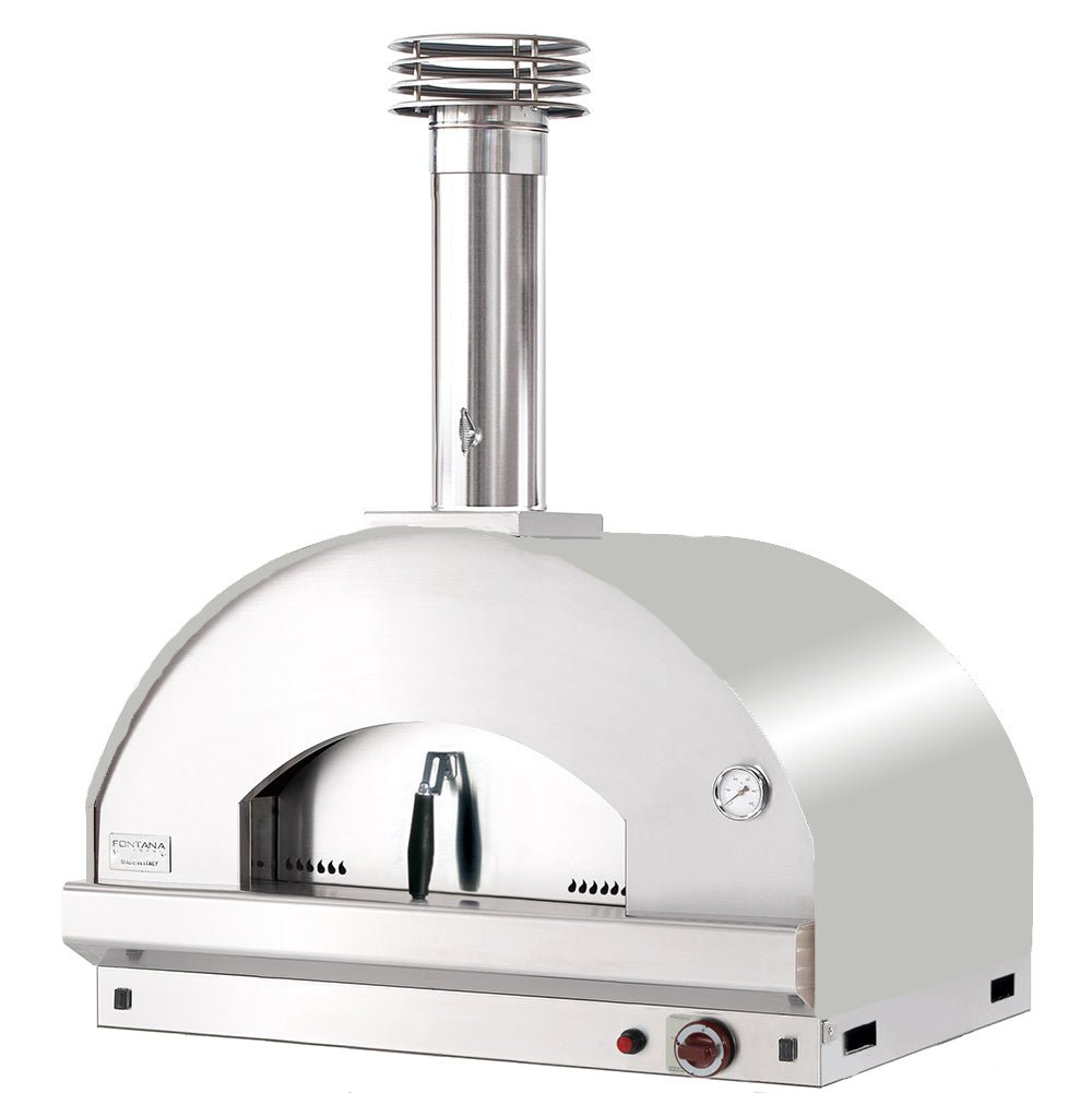 Fontana Mangiafuoco Stainless Steel Countertop Dual Fuel Pizza Oven | PF - MNGISC - Pizza Ovens - PF - MNGISC - GardenHearth