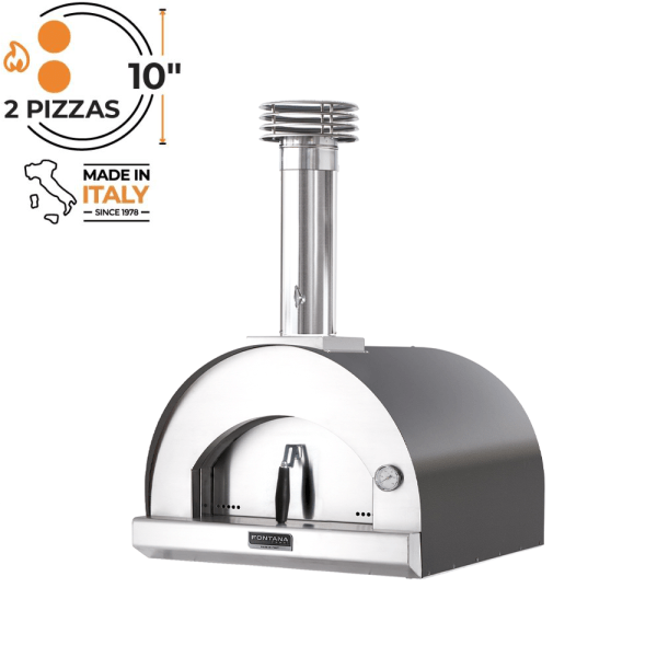 Fontana Margherita Anthracite Build In Wood - Fired Pizza Oven | PF - MRLASC - Wood Pizza Oven