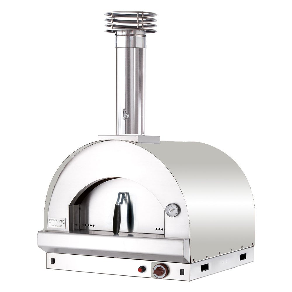 Fontana Margherita Stainless Steel Countertop Dual Fuel Pizza Oven | PF - MRGISC - Pizza Ovens - PF - MRGISC - GardenHearth