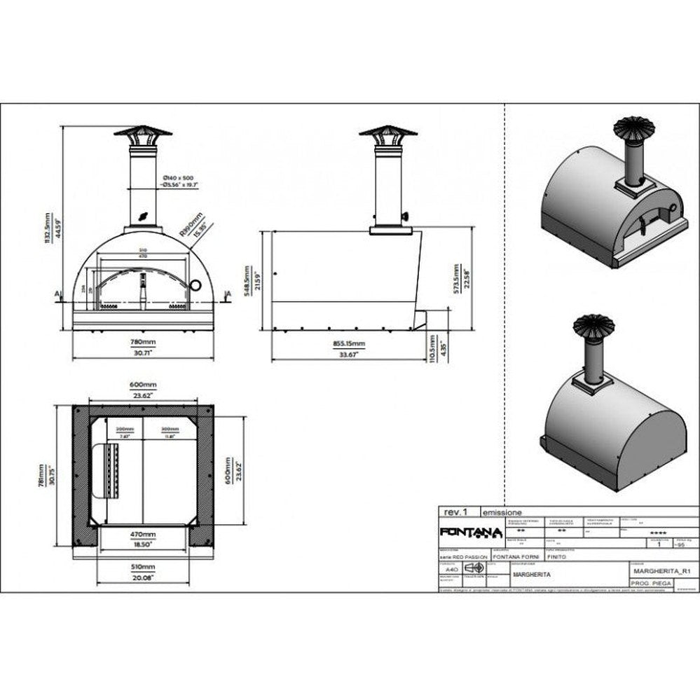 Fontana Margherita Stainless Steel Countertop Dual Fuel Pizza Oven | PF - MRGISC - Pizza Ovens - PF - MRGISC - GardenHearth