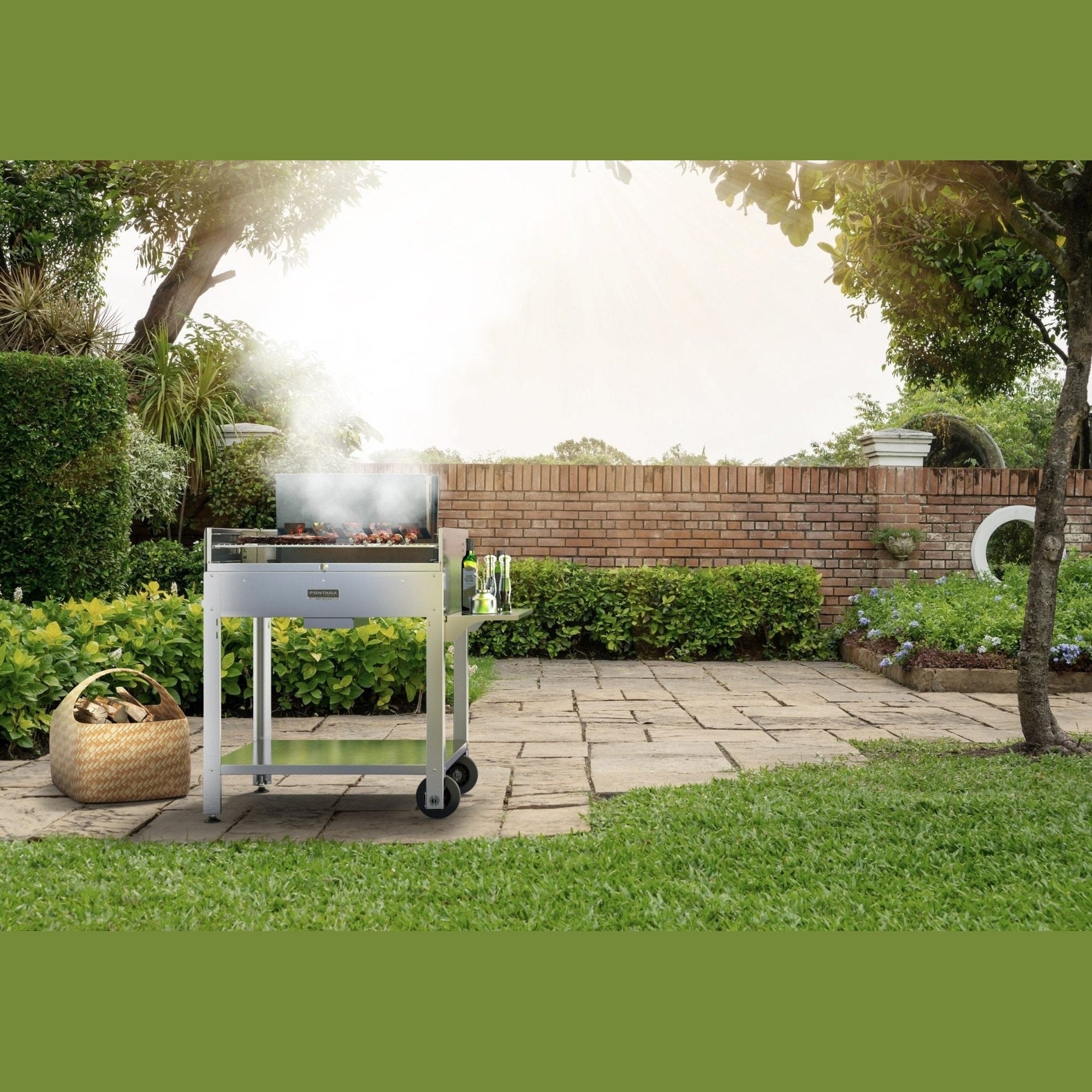 Fontana Tirreno Barbecue with Rotisseire | TIRRENO - BBQ's Wood & Charcoal - TIRRENO - GardenHearth