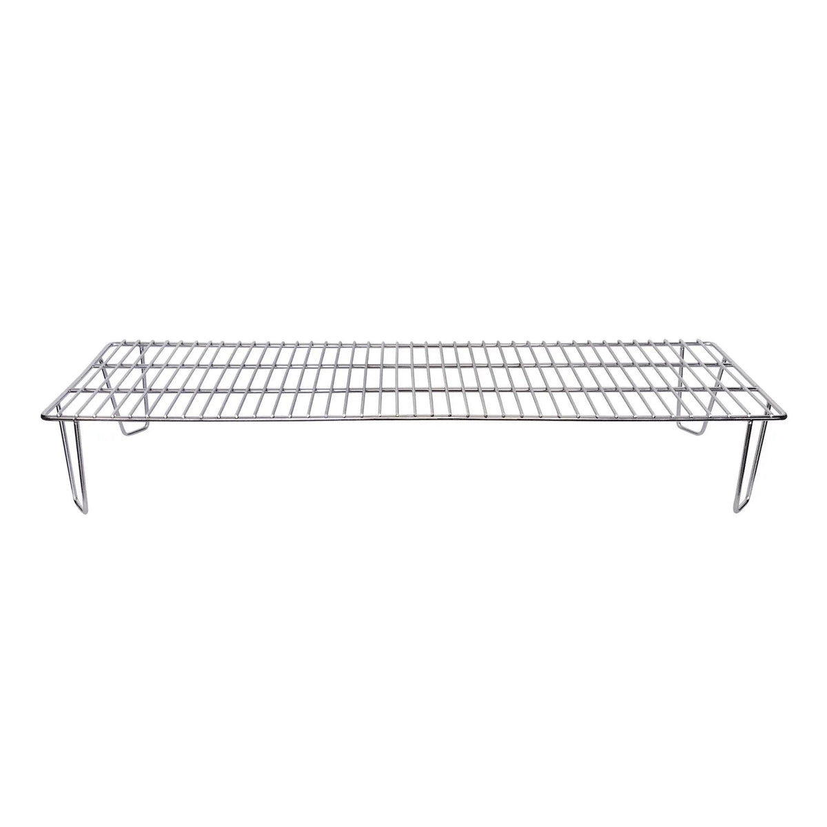 Silver metal cooling rack with grid design and hairpin legs gmG upper rack for pellet grills