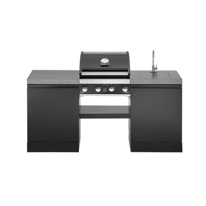 GrandPro 185 Outdoor Kitchen Premium Grill 4B With SINK | G185PG4NS - Outdoor Kitchens - G185PG4NS - GardenHearth