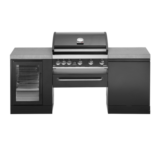 GrandPro 205 Outdoor Kitchen Maxim Grill G5 with Fridge | G205MG53FN - Outdoor Kitchens - G205MG53FN - GardenHearth