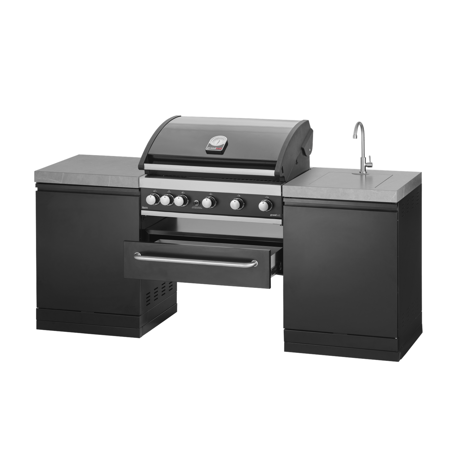 GrandPro 205 Outdoor Kitchen Maxim Grill G5 with Sink | G205MG53NS - Outdoor Kitchens - G205MG53NS - GardenHearth