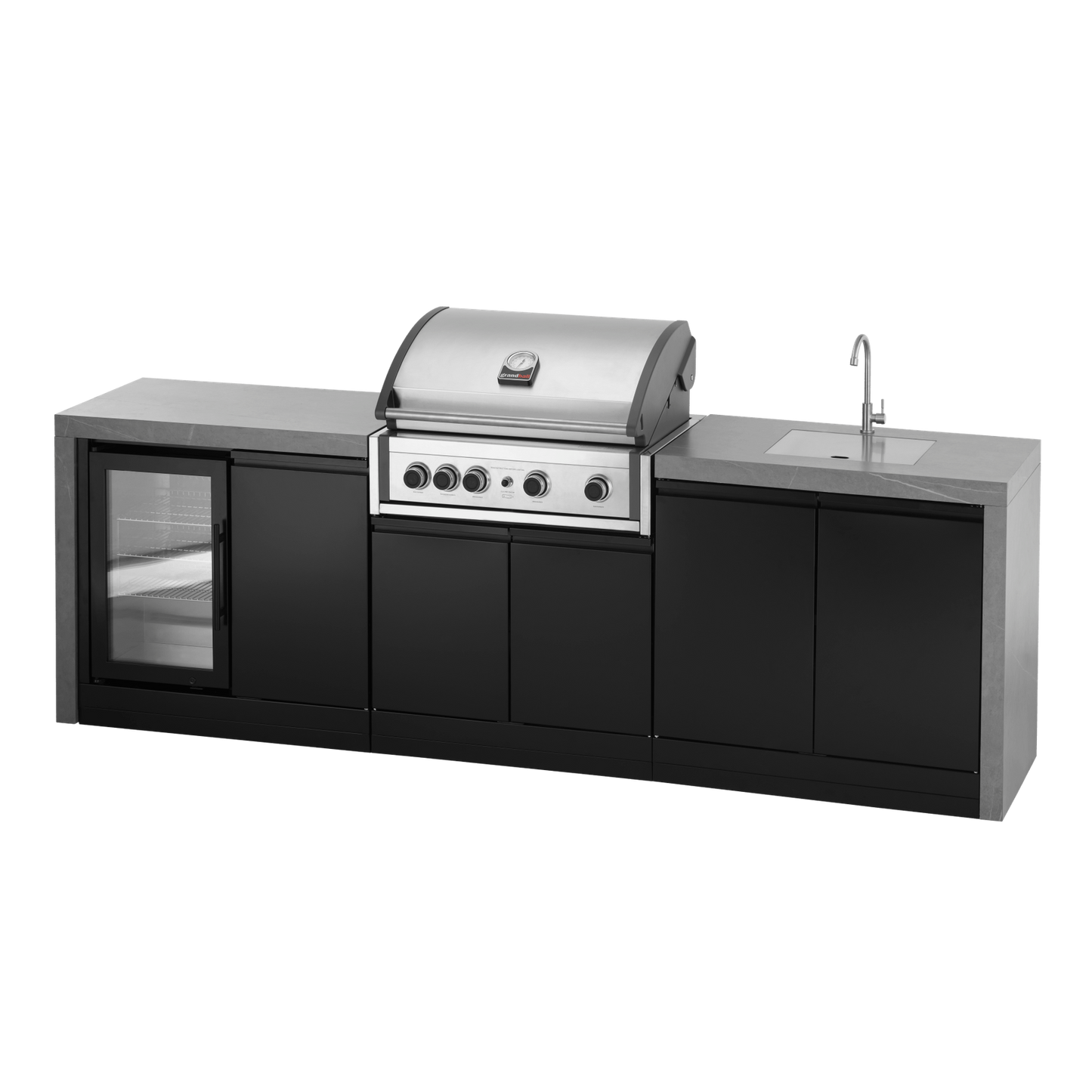 Grandpro 274 Series Pro Elite WATERFALL FRIDGE + SINK | G274PE43FS - Outdoor Kitchens - G274PE43FS - GardenHearth