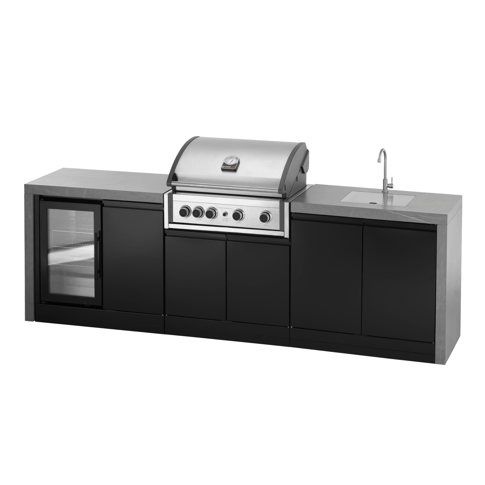 Grandpro 274 Series Pro Elite WATERFALL FRIDGE + SINK | G274PE43FS - Outdoor Kitchens - G274PE43FS - GardenHearth