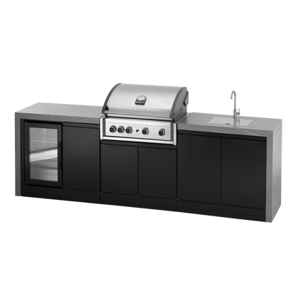 Grandpro 274 Series Pro Elite WATERFALL FRIDGE + SINK | G274PE43FS - Outdoor Kitchens - G274PE43FS - GardenHearth