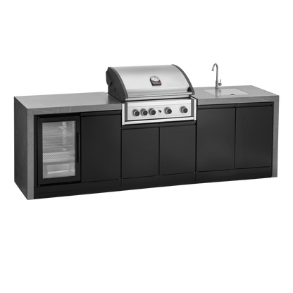 Grandpro 274 Series Pro Elite WATERFALL FRIDGE + SINK | G274PE43FS - Outdoor Kitchens - G274PE43FS - GardenHearth