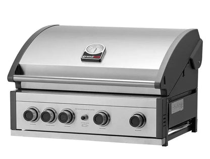 GrandPro 426 L - Shape Outdoor Kitchen, Fridge, Grill, Sink, Waterfall | G426PE43FS - Outdoor Kitchens