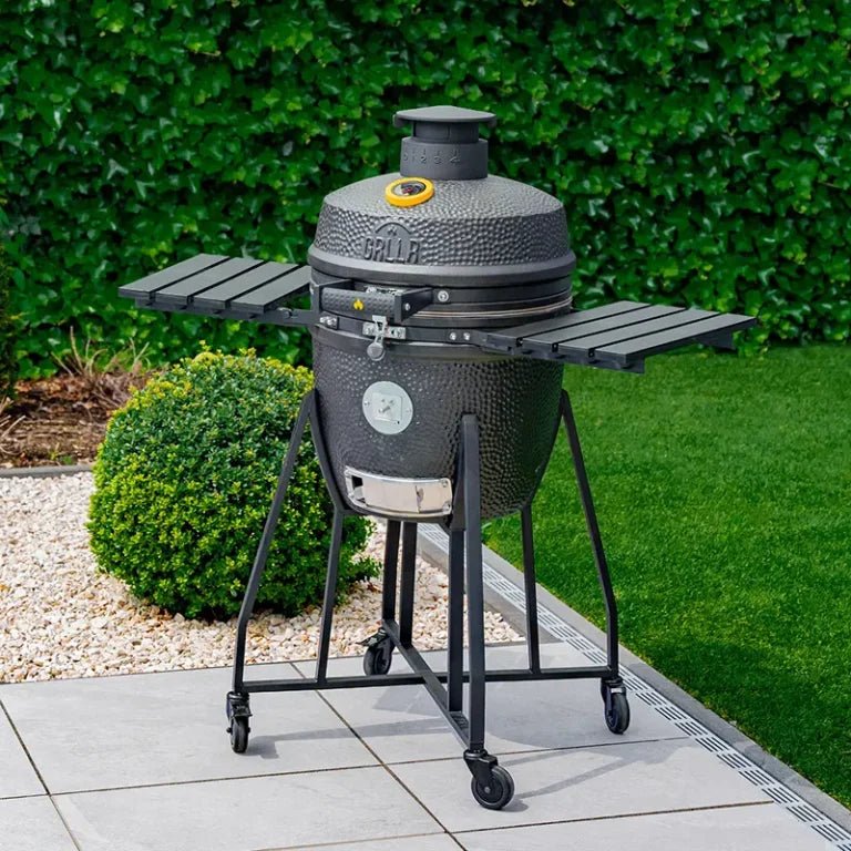 GRLLR Ember Classic 18 inch | Matte Black including Trolley | GR - 24 - EMB - 18 - CB - Kamado's - GR - 24 - EMB - 18 - CB - GardenHearth