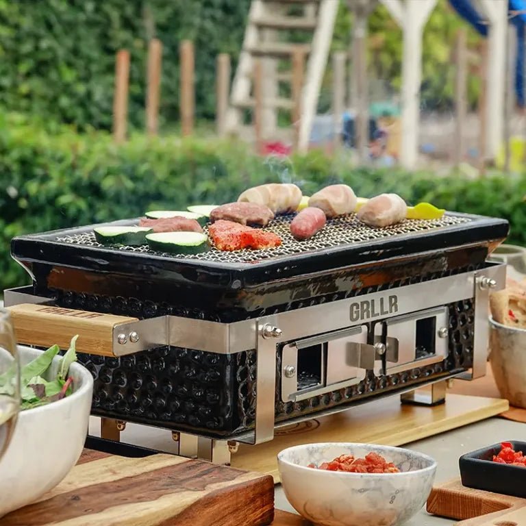 GRLLR Osaka Shichirin | Rectangular Table Barbecue | Black | GR - 22 - 01 - Table Barbecue - GR - 22 - 01 - GardenHearth