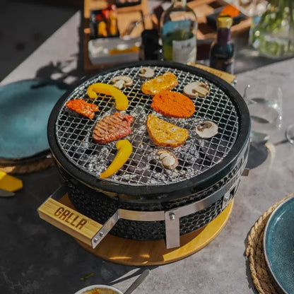 GRLLR Tokyo Shichirin | Round Table Barbecue | Black | GR - 22 - 16 - Table Barbecue - GR - 22 - 16 - GardenHearth