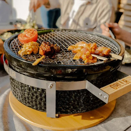 GRLLR Tokyo Shichirin | Round Table Barbecue | Black | GR - 22 - 16 - Table Barbecue - GR - 22 - 16 - GardenHearth