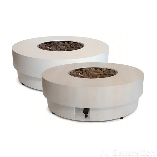 Happy Cocooning Estate Round 105 Gas Fire Pit Table | HCEST105