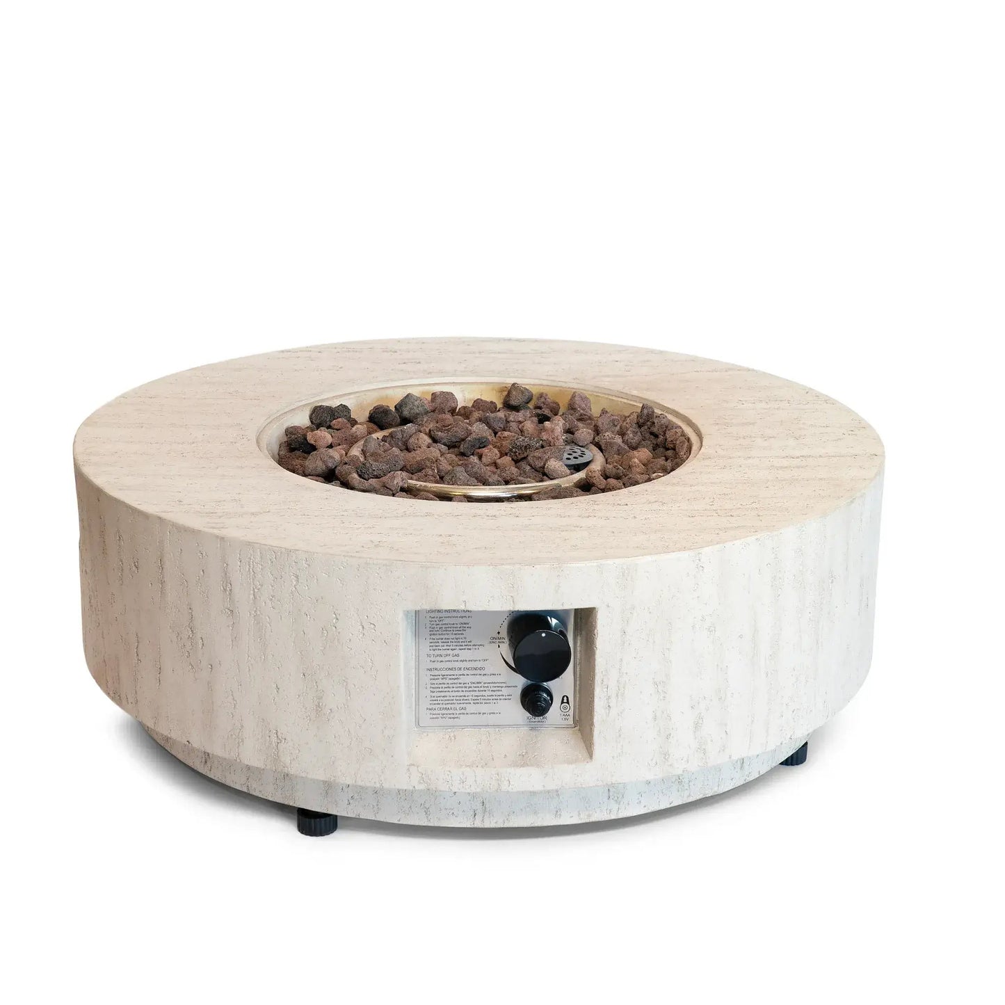 Happy Cocooning Estate Round 76 Gas Fire Pit Table | HCEST76