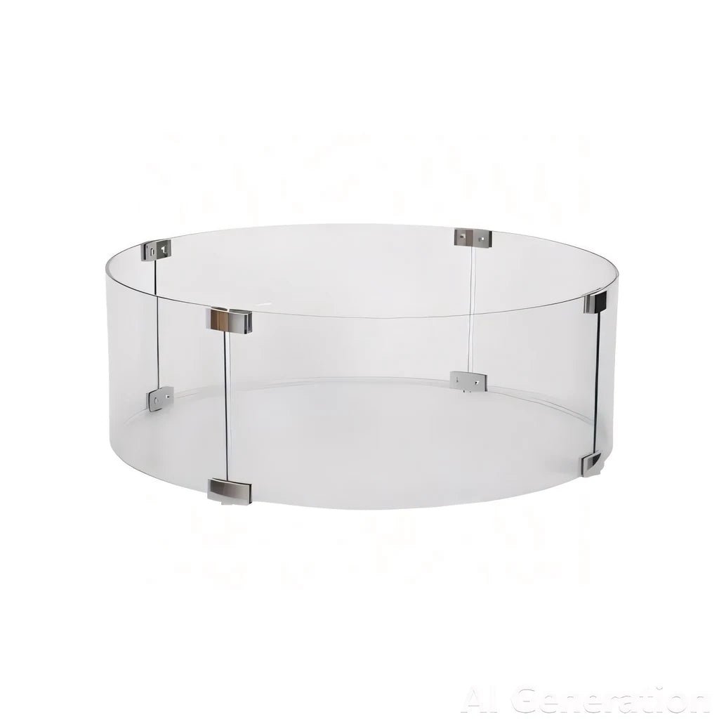 Happy cocooning glass screens clear glass fire pit enclosure with sleek silver metal hinges for windscreen use