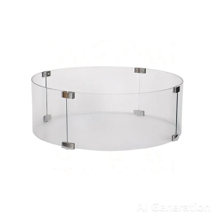 Happy cocooning glass screens clear glass fire pit enclosure with sleek silver metal hinges for windscreen use