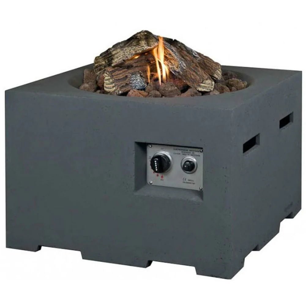 Happy Cocooning Square Gas Fire Pit (Black SRS6504Z / Anthracite SRS6504A) - Fire Pits, Fireplaces, Heating