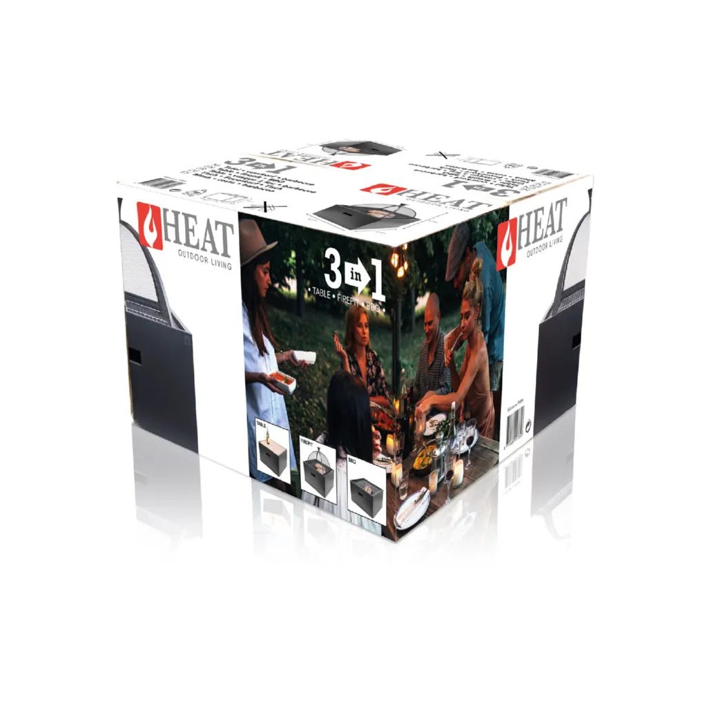 HEAT 3 in 1 Firepit (Firepit + BBQ + Side Table) | FP.004 - Fire Pits, Fireplaces, Heating