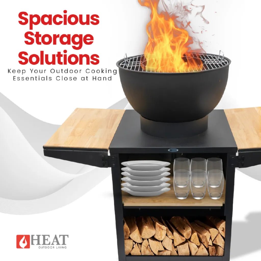 HEAT Kjok Outdoor Kitchen (Black or Rust) - Outdoor Kitchens