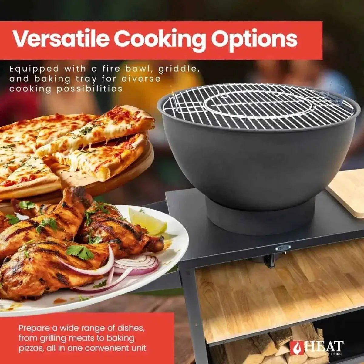 HEAT Trolle Outdoor Kitchen (Black or Rust)