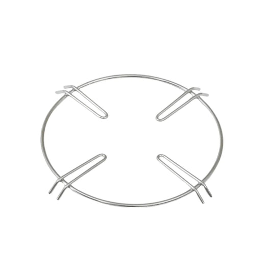 Hot wok silver line burner ring hw2114 with silver wire oven rack and four curved support arms forming a circular base
