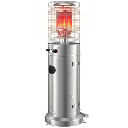 Outsunny 13 kW Gas Patio Heater with Tip‑Over Protection - Stainless Steel