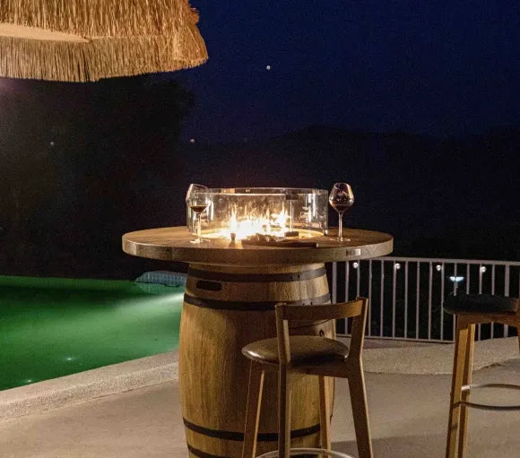 Elementi Lafite Barrel Bar Fire Table – 13.2 kW | OFG225