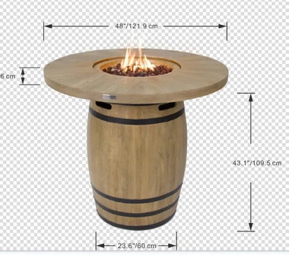 Elementi Lafite Barrel Bar Fire Table – 13.2 kW | OFG225