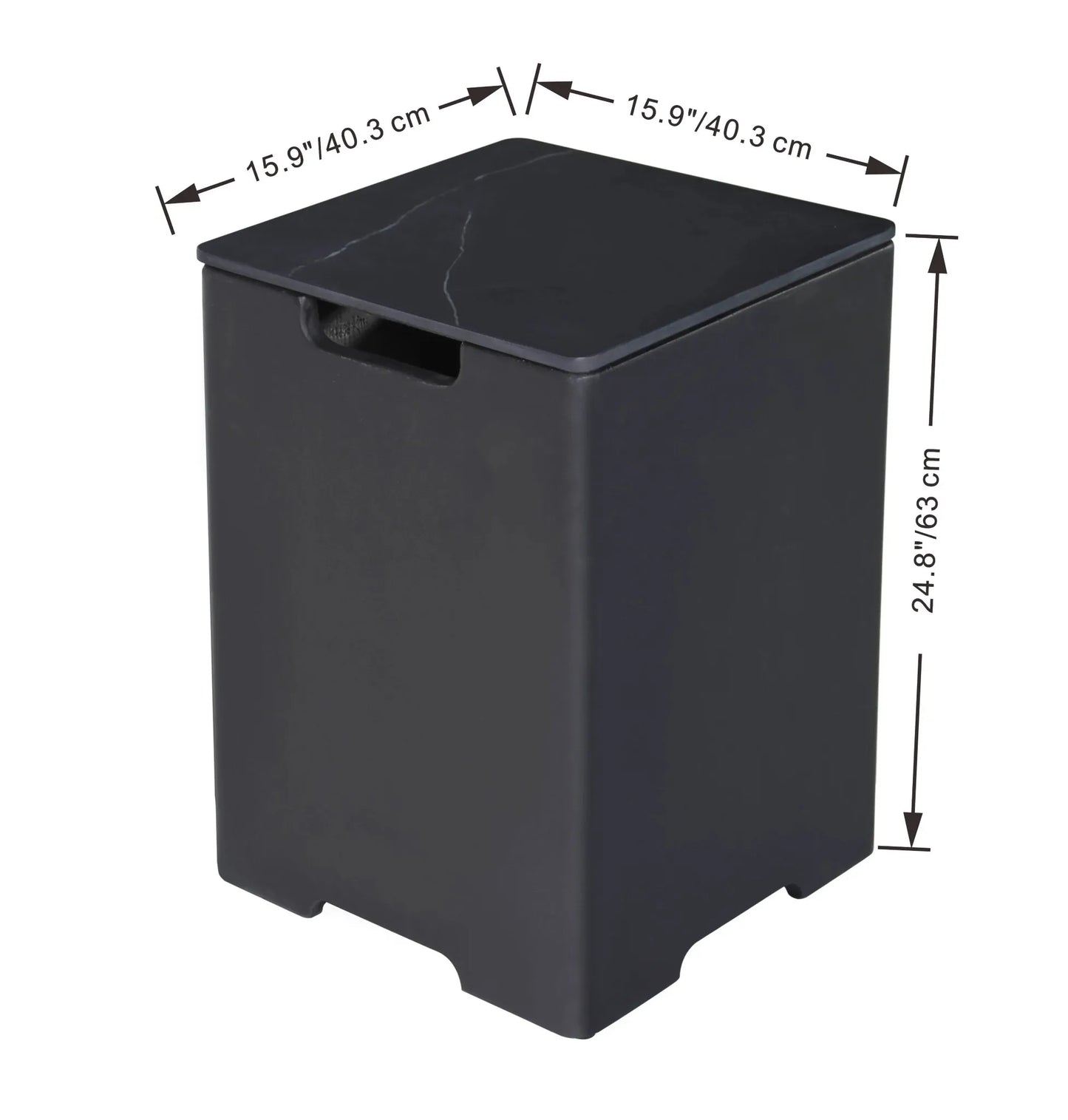 Elementi Plus Marble Porcelain Gas Bottle Cover – White or Black
