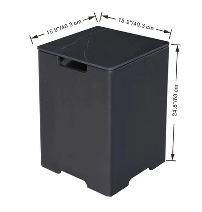 Elementi Plus Marble Porcelain Gas Bottle Cover – White or Black
