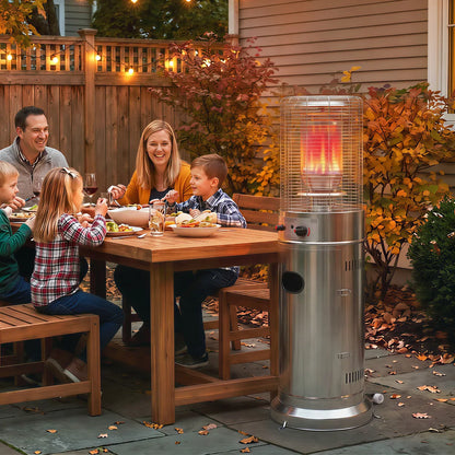 Outsunny 13 kW Gas Patio Heater with Tip‑Over Protection - Stainless Steel