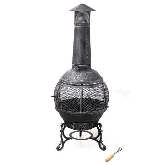 Jacksonville Cast Iron Outdoor Fireplace Chimenea | 1034 - Chimenea - 1034 - GardenHearth