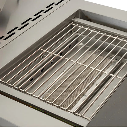 Stainless steel grill grate with parallel bars and mesh insert for lifestyle Bahama Island gas BBQ LFS680