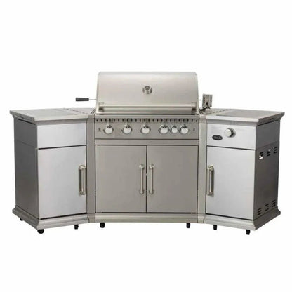 Lifestyle Bahama Island gas BBQ LFS680 stainless steel outdoor grill with side cabinets and countertops