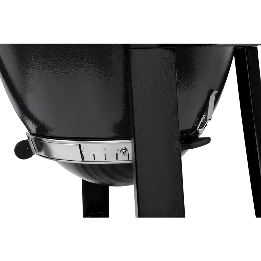 Lifestyle Dragon Egg charcoal BBQ LFS300 black ceramic grill with stainless steel temperature control dial