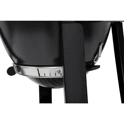 Lifestyle Dragon Egg charcoal BBQ LFS300 black ceramic grill with stainless steel temperature control dial