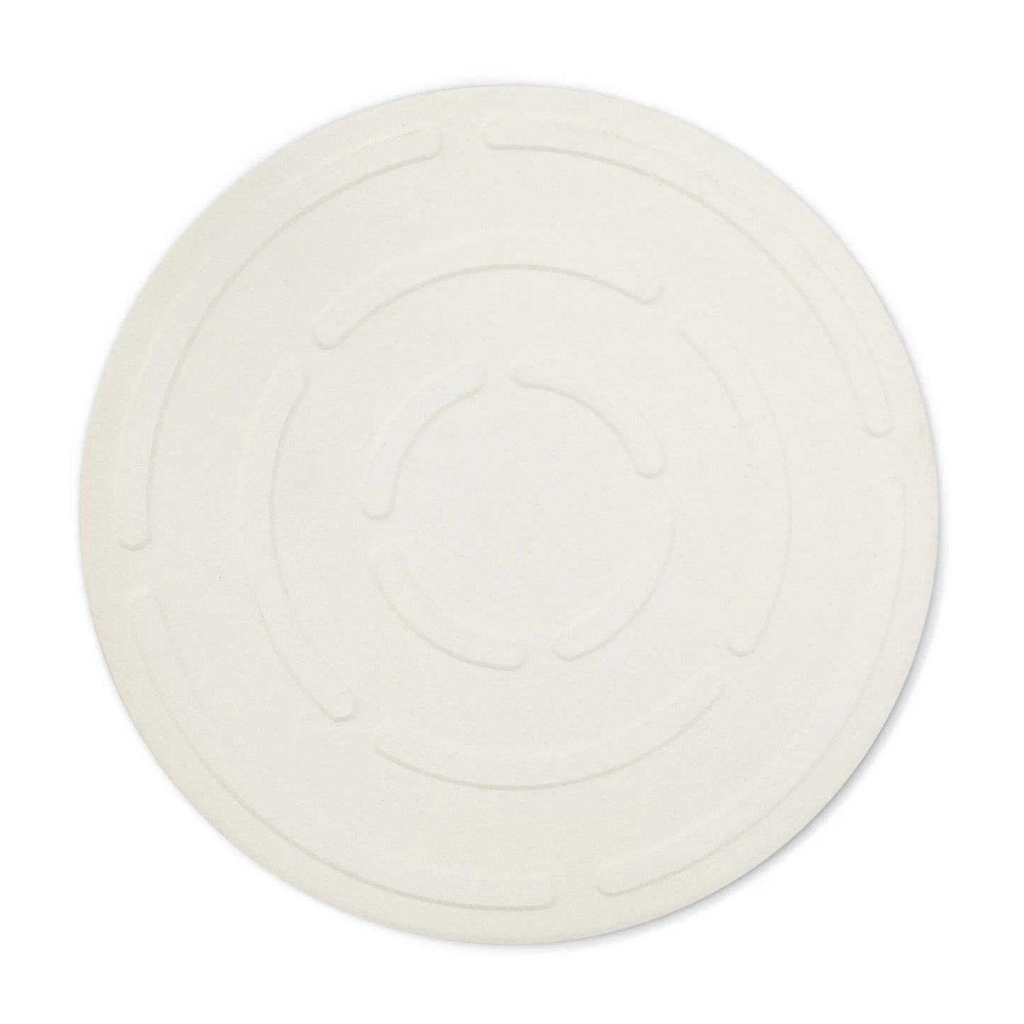 Off-white Lifestyle Dragon Egg pizza stone with concentric ridged patterns for even pizza cooking LFS300STONE
