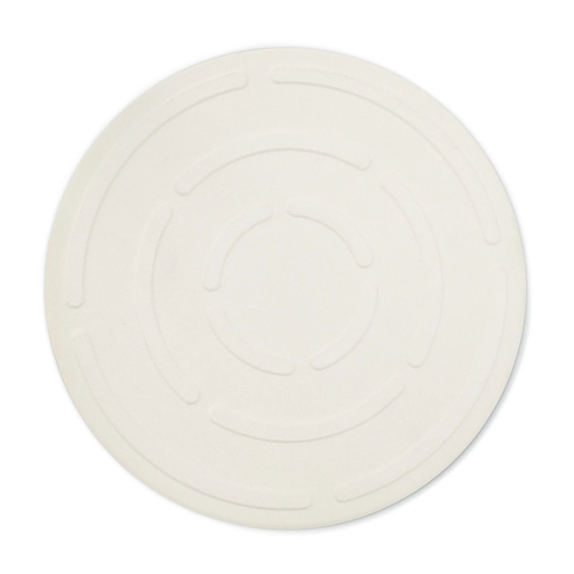 Off-white Lifestyle Dragon Egg pizza stone with concentric ridged patterns for even pizza cooking LFS300STONE
