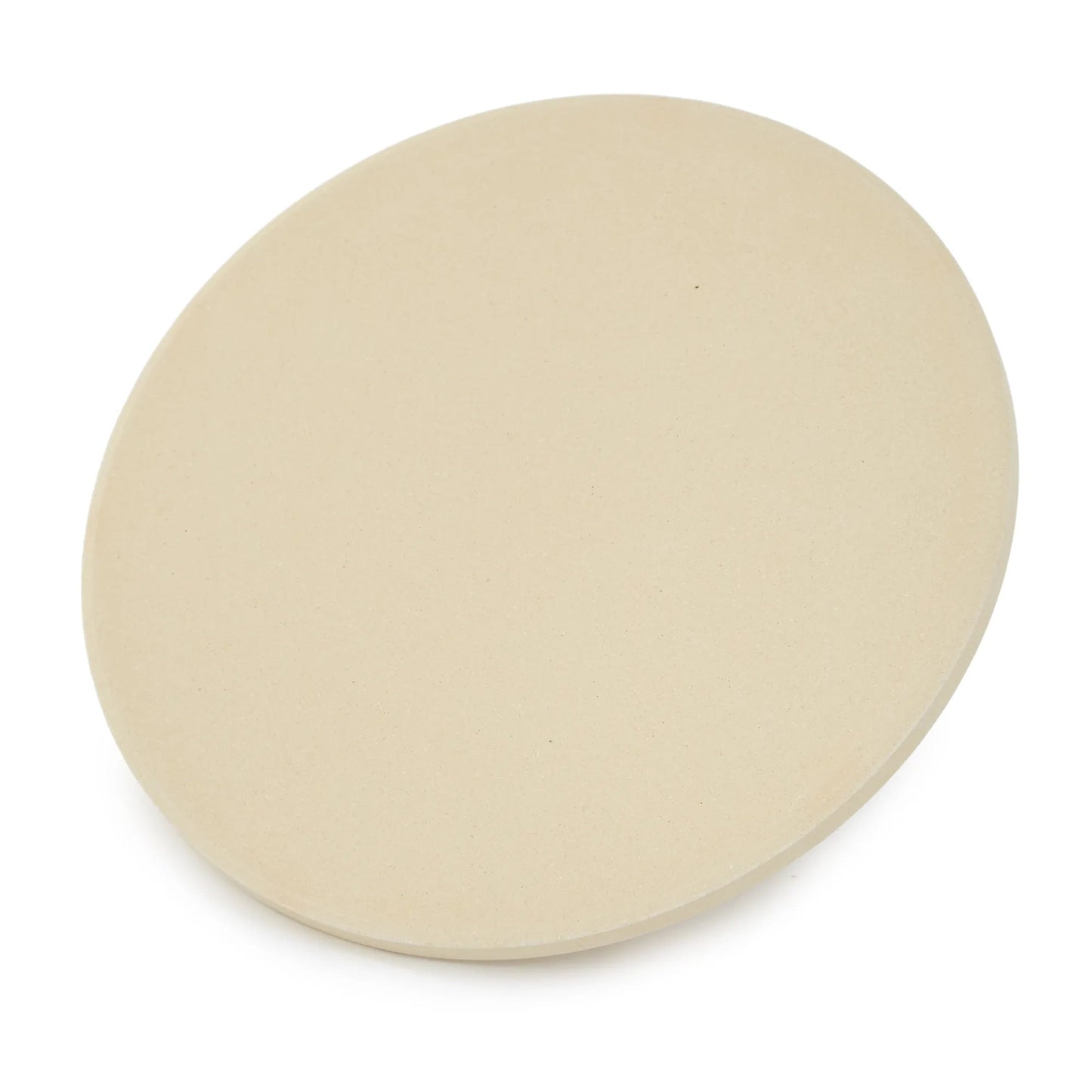 Beige circular cake board for Lifestyle Dragon Egg pizza stone LFS300STONE used as a cooking accessory