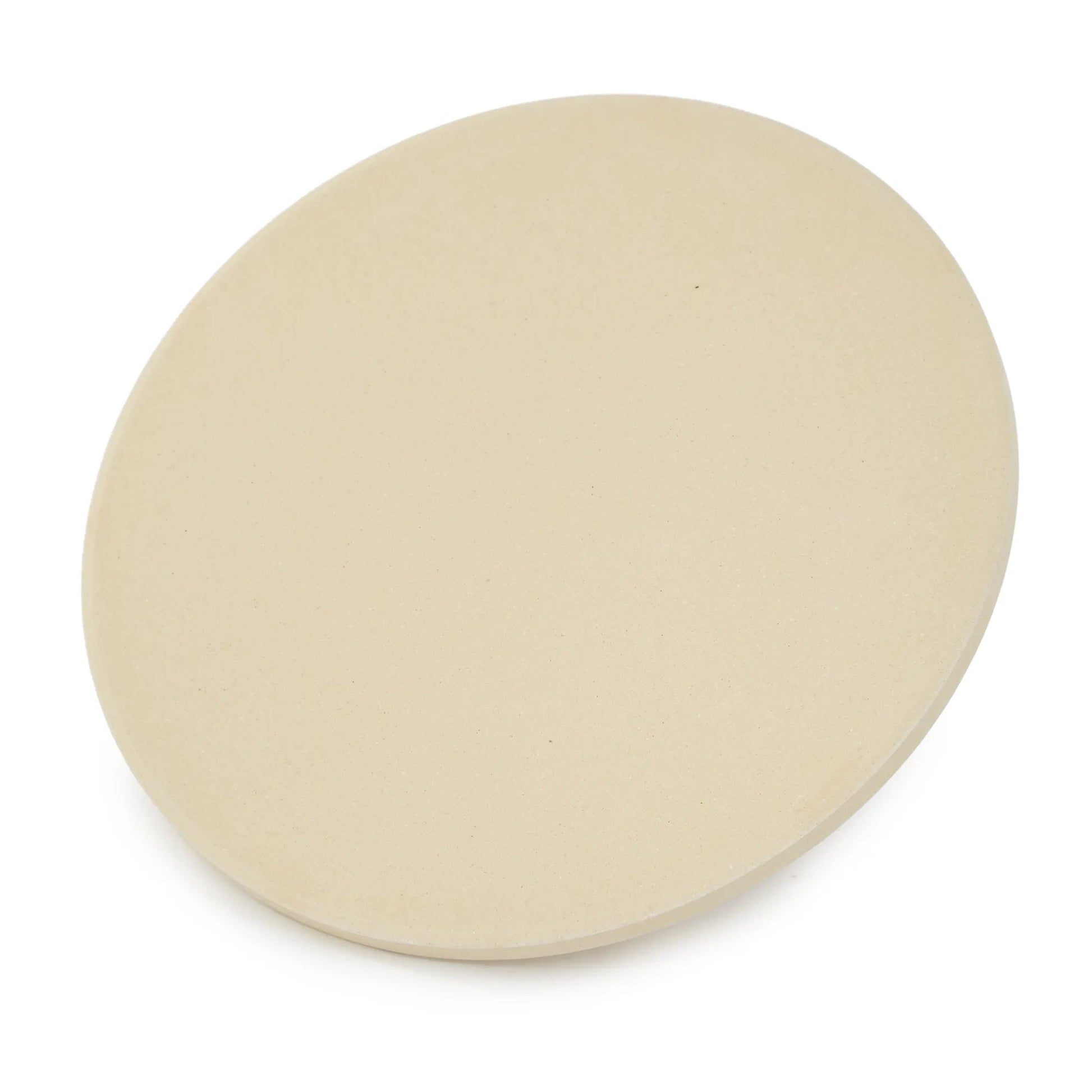 Beige circular cake board for Lifestyle Dragon Egg pizza stone LFS300STONE used as a cooking accessory