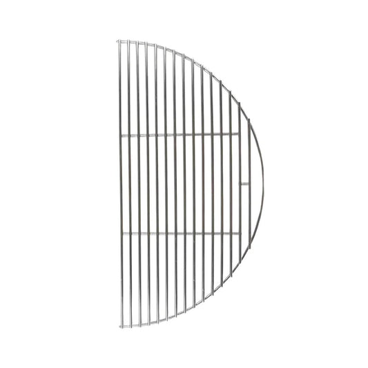 Moddern stainless steel grill half-moon with half-circle shape and evenly spaced vertical bars in silver color