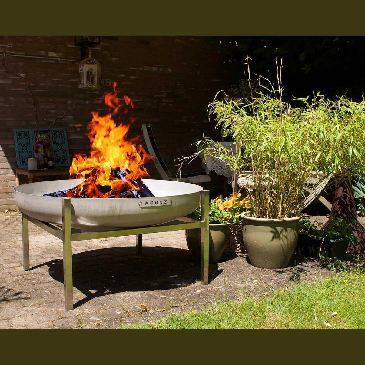 MOODZ Frame for Garden Fire Bowls - Square (Stainless or Carbon Steel) - Accessories
