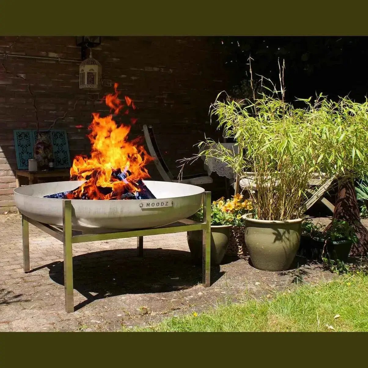 MOODZ Frame for Garden Fire Bowls - Square (Stainless or Carbon Steel)